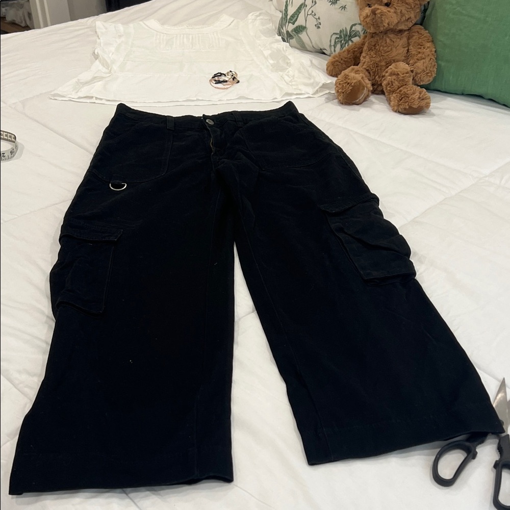 Black Cargo Pants - Picture 2 of 14